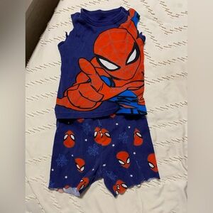 Spiderman Blue and Red Kids Pajama Set 4T